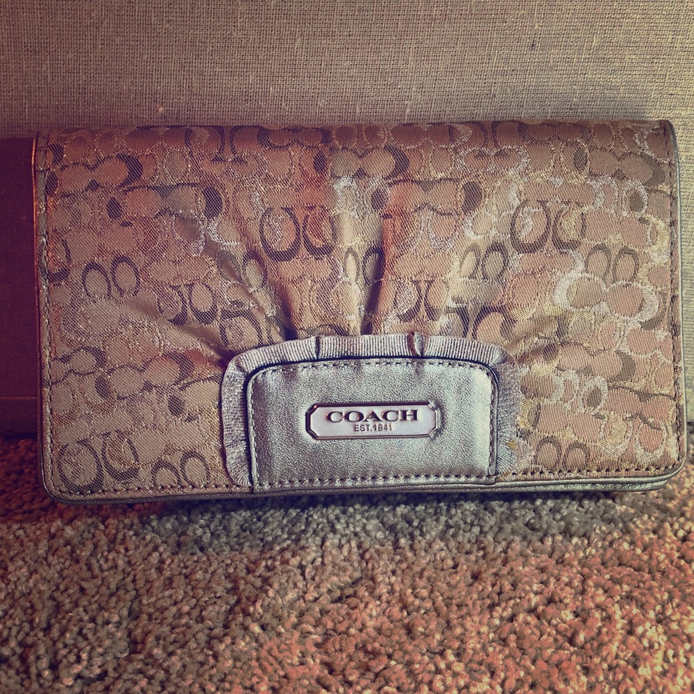 Coach Cross Body with Silver Chain or Clutch